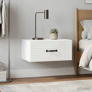Mobiletto da notte a muro 2 pcs Bianco Lucido 49 x 34,5 x 20 cm 898624