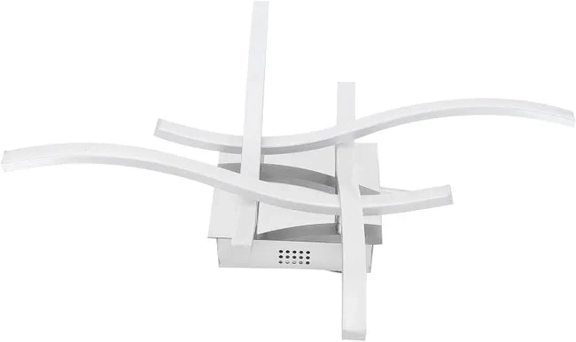 Lampadario Moderno Led Plafoniera Da Soffitto Luce Calda 35W Onda Rami LUCE CALDA