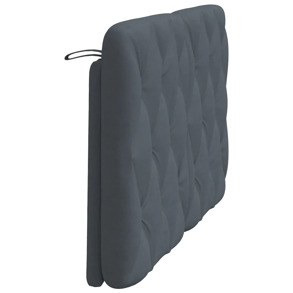 Cuscino Testiera Grigio Scuro 120 cm in Velluto CFW3819765