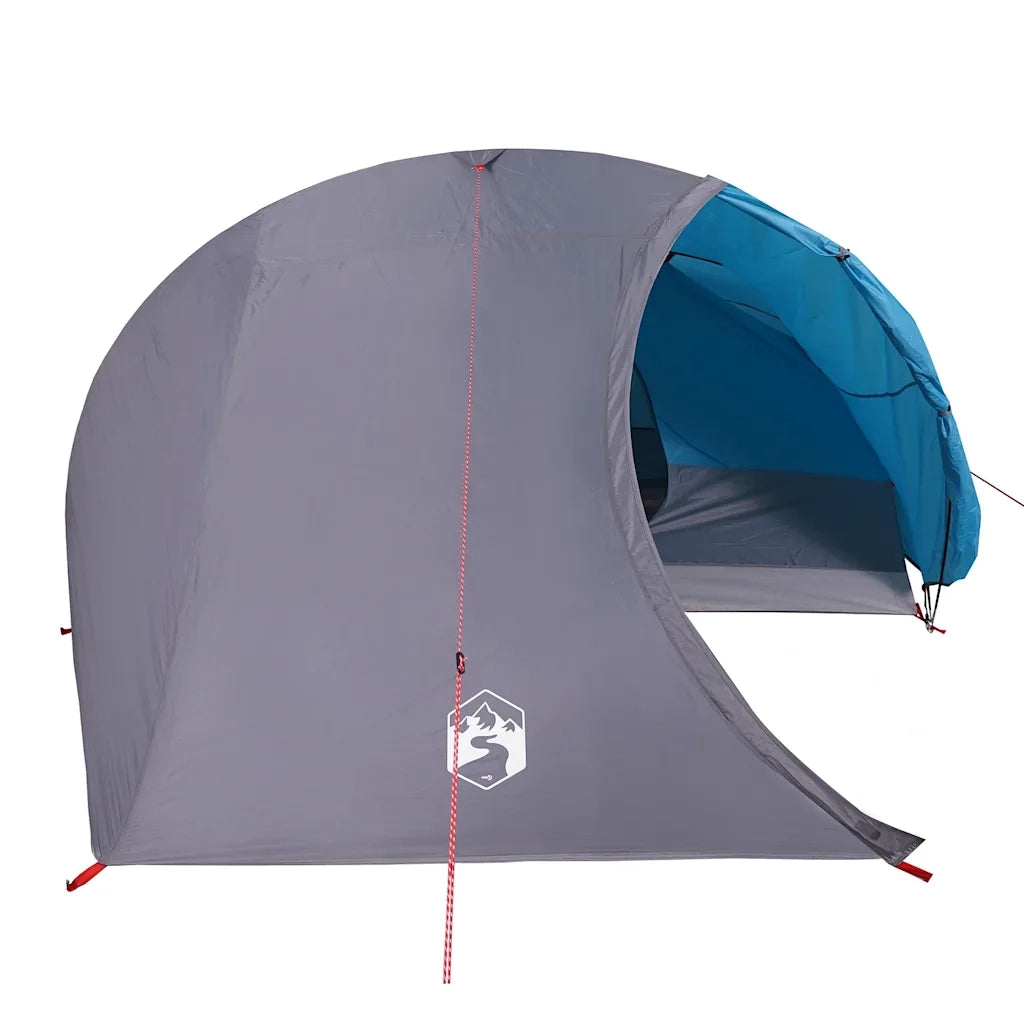Tenda da Campeggio a Cupola per 4 Persone-Tenda per Escursionismo Blu Impermeabile 181371
