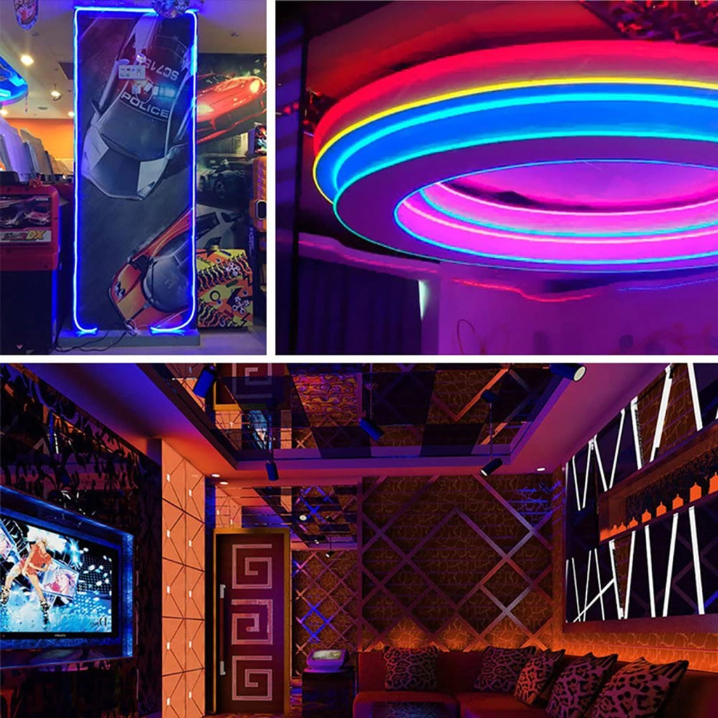 Striscia LED neon flessibile flex ribbon impermeabile 12V luce esterni decorazione insegne tubo luminoso IP65 BLU