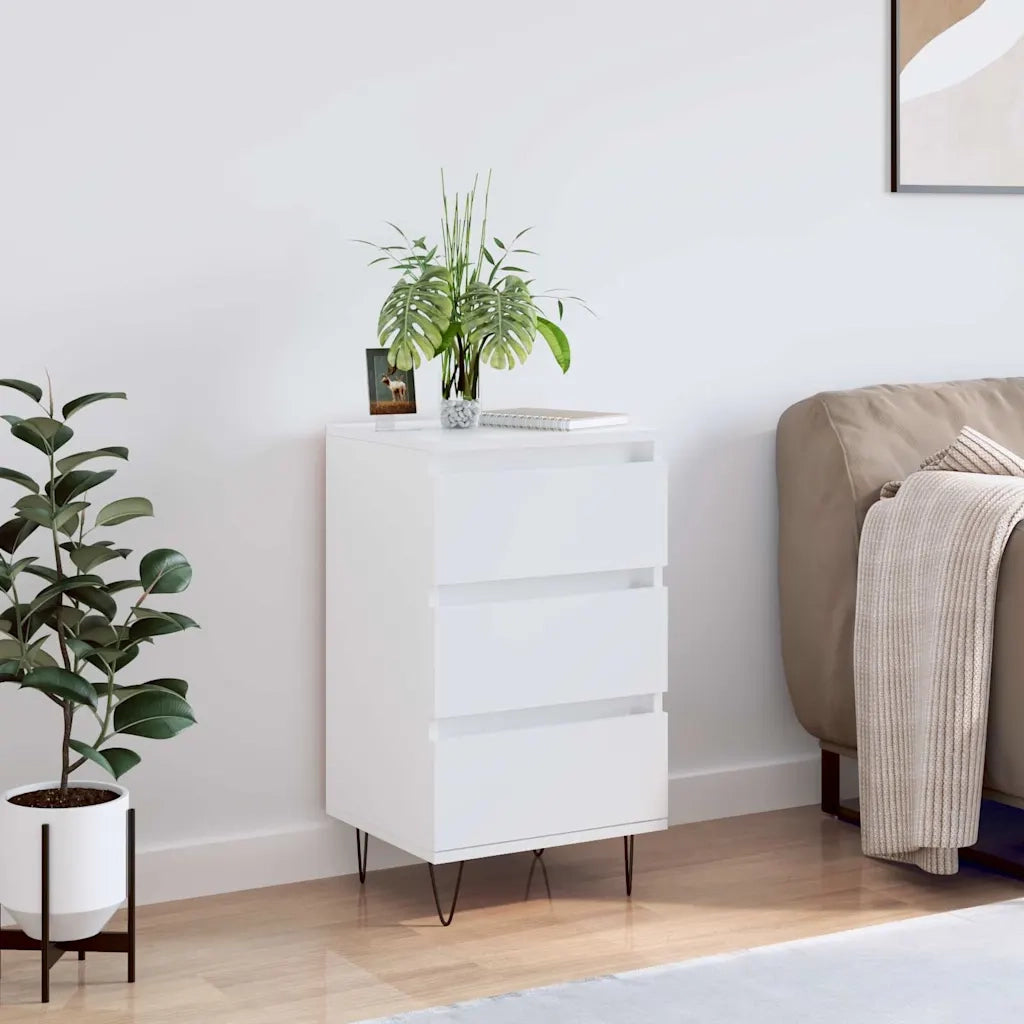 Credenza | Madia | Buffet da pranzo | Armadio da pranzo Bianca 40x35x70 cm in Legno Multistrato