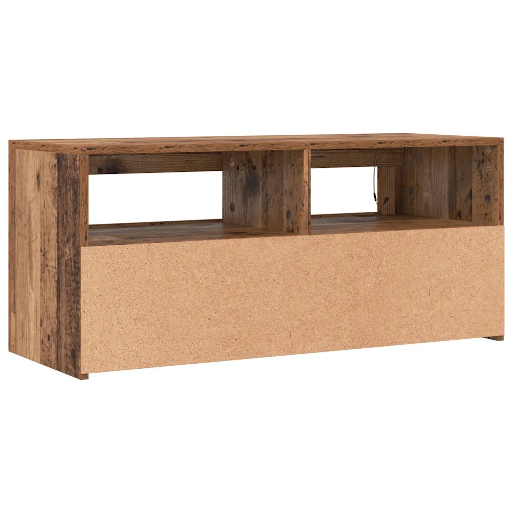 Mobile Porta TV con LED Legno Antico 90x35x40 cm Multistrato