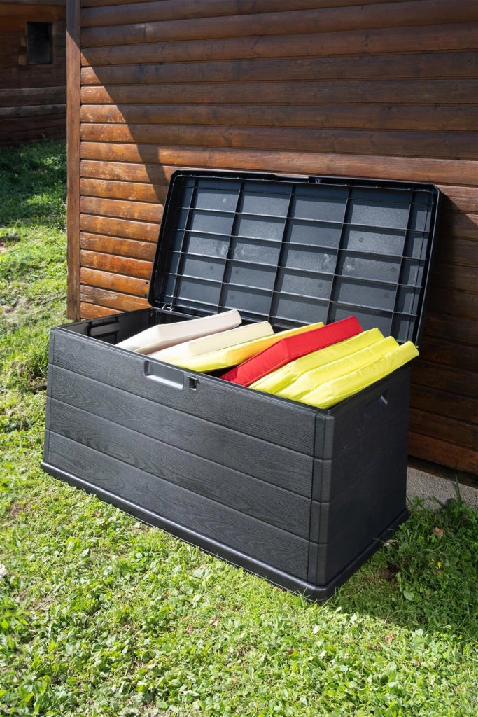 MAURY'S BAULE CASSAPANCA ANTRACITE ALPHA 340 LT DA ESTERNO IN RESINA 118X59XH57 CM