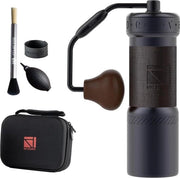 Macchina per caffè a mano con regolazione di grana - cono in acciaio inossidabile - borsa portatile - regolazione di grana regolabile - 100 giri per ciclo - macchina per caffè universale