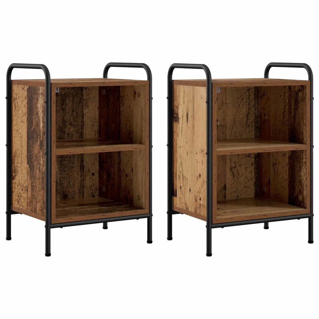 Armadio da Notte 2 pz Legno antico 40 x 30 x 60 cm 8013515