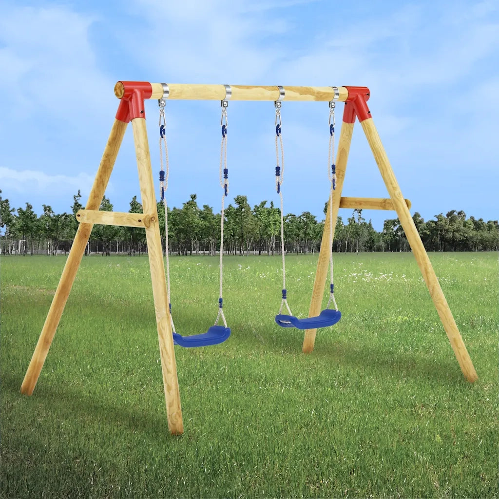 Set Altalena da Giardino 230x130x166 cm in Legno di Pinocod mxl 130459