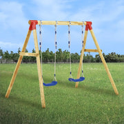 Set Altalena da Giardino 230x130x166 cm in Legno di Pinocod mxl 130459
