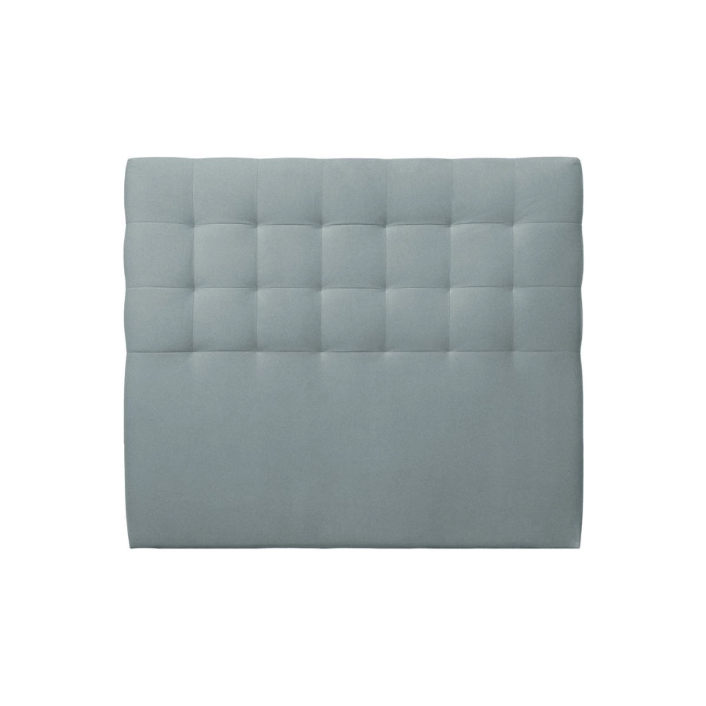 Testiera in tessuto velluto grigio blu imbottita L135 cm