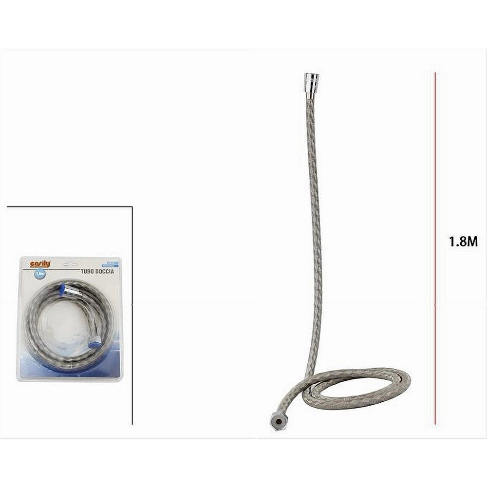 Trade Shop - Tubo Laccio Flessibile Per Doccia Doccetta Vasca Bagno Universale 1.8 Mt 69230 -