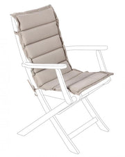 Cuscino Trapuntato Poly230 Beige Schienale Medio in Tessuto per Esterno
