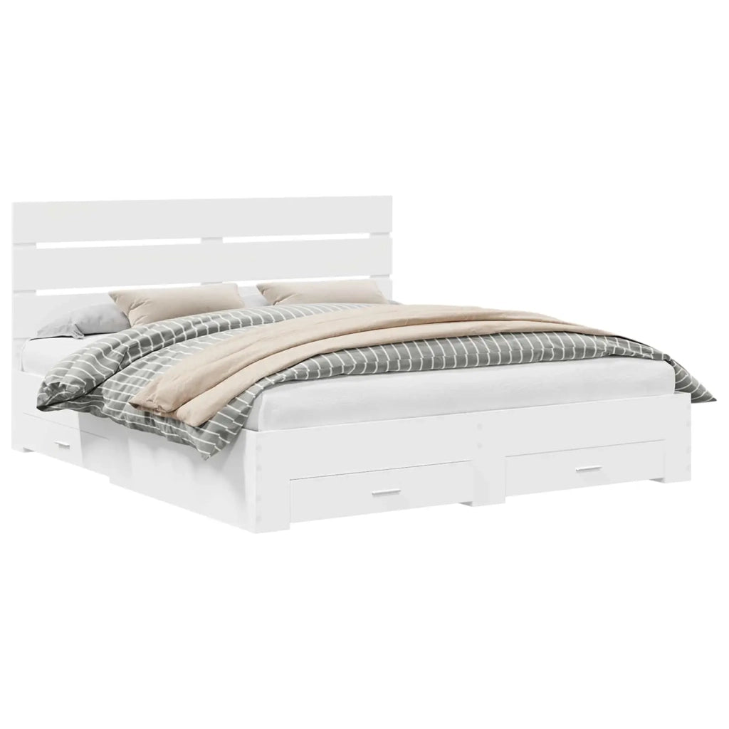 Struttura del letto Bianco 180 x 200 cm Legno multistrato 3411943