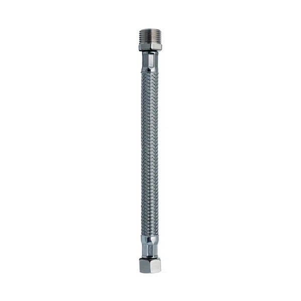 TUBO flessibile gomma DN10  1/2"M-3/8"F L 45 CM bagno lavandino