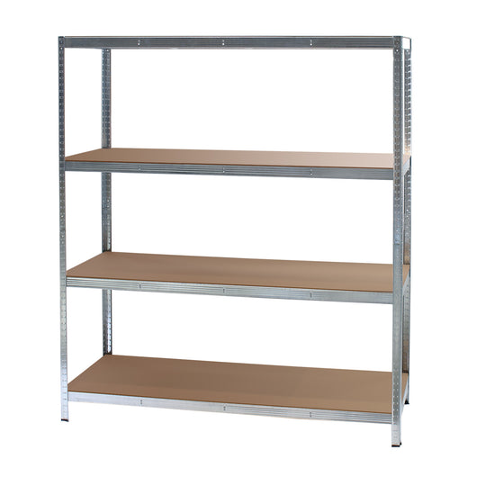 Scaffale per carichi pesanti zincato 160x60x180cm Scaffale a incastro 4 ripiani 175kg/piano