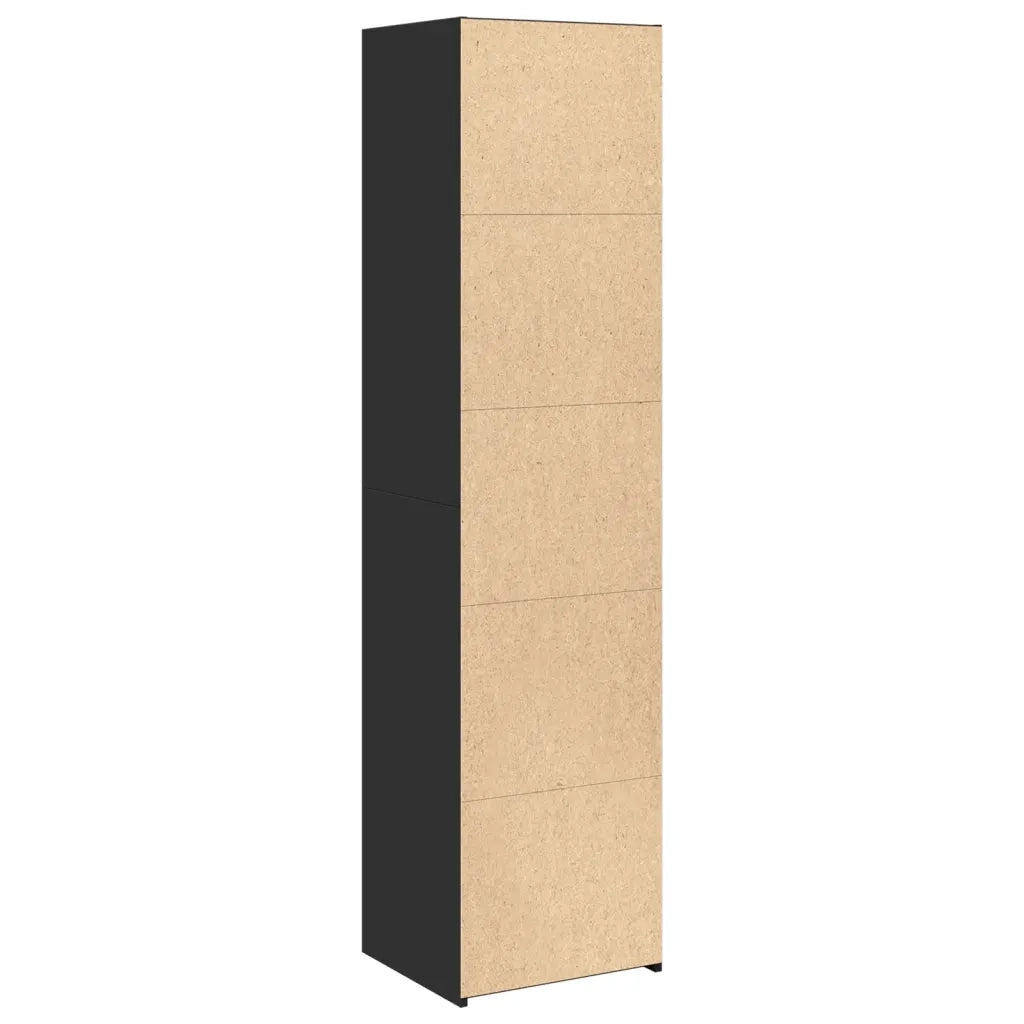 Credenza Nera 45x41x185 cm in Legno Multistrato 3281674