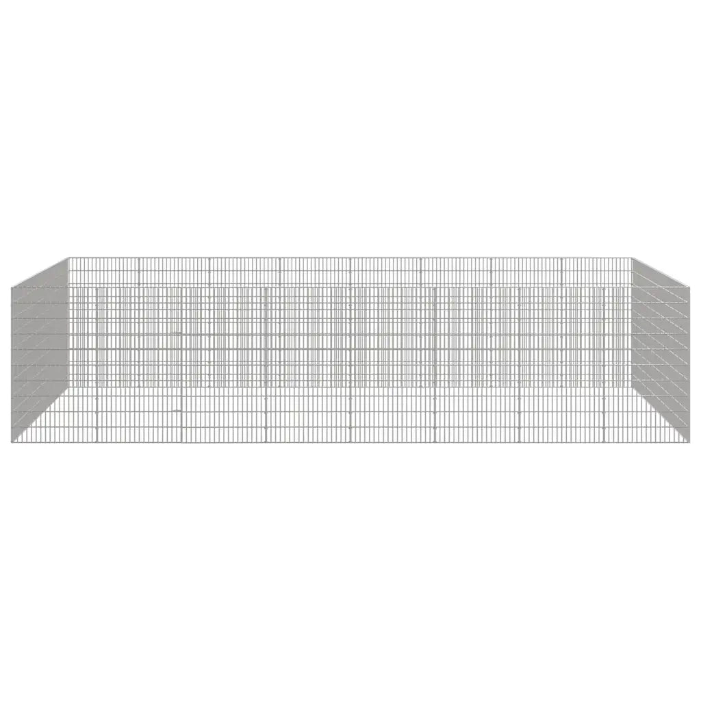 Recinto per Animali Ruspante 24 Pannelli 54x100cm Ferro Zincato 3321349