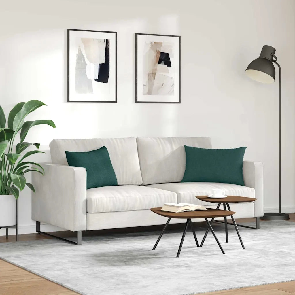 Cuscini da Divano 2 pcs Verde Scuro 60 x 40 cm Tessuto