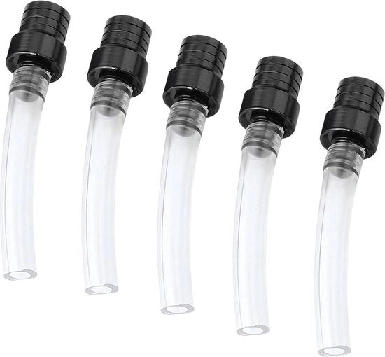 5 pezzi di tubo di scarico universale per motocicletta - coperchio di serbatoio in alluminio Air Vent ATV dirtbike pit bike - nero billet.