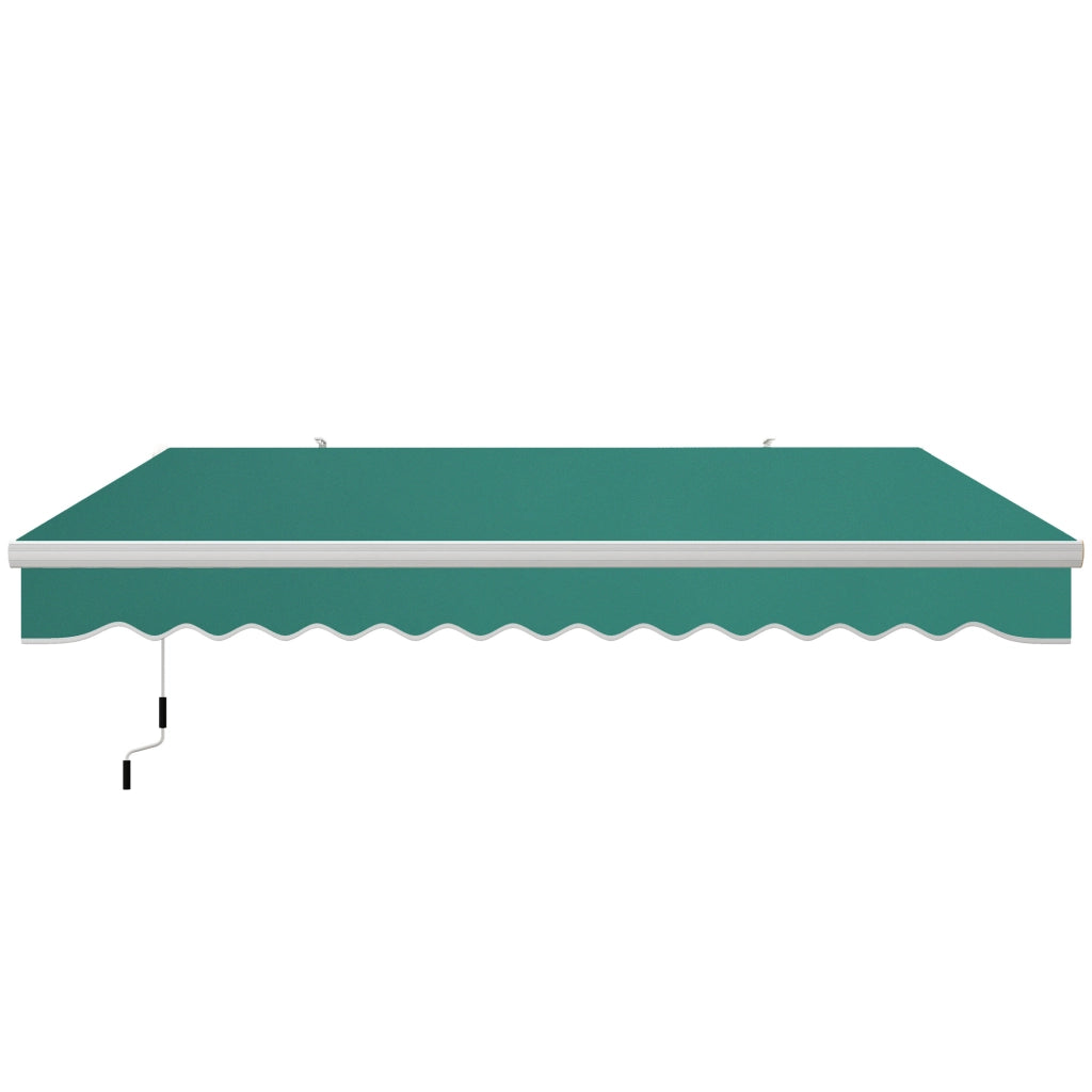 Tenda da Sole Avvolgibile Esterno ¨C zephmum ¨C Verde Scuro 4x2.5m Metallo Alluminio