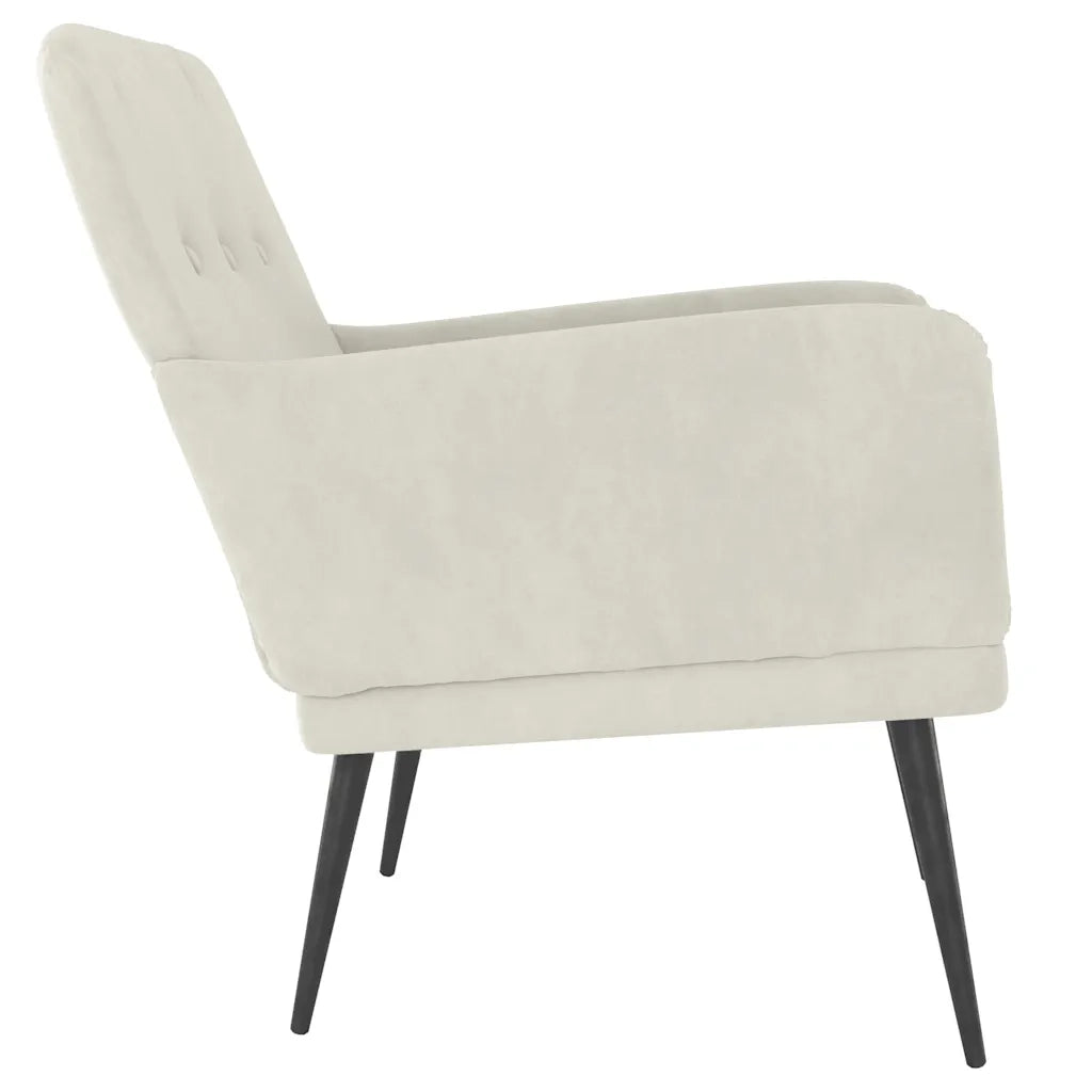 Poltrona Crema 62x79x79 cm Velluto 351412