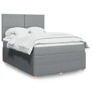 Giroletto a Molle con Materasso Grigio Chiaro 140x190cm Tessuto 3292044
