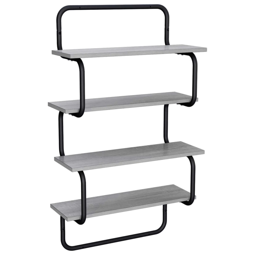 Mensola a 4 ripiani Sonoma grigio 40 x 24,5 x 104 cm 8006094