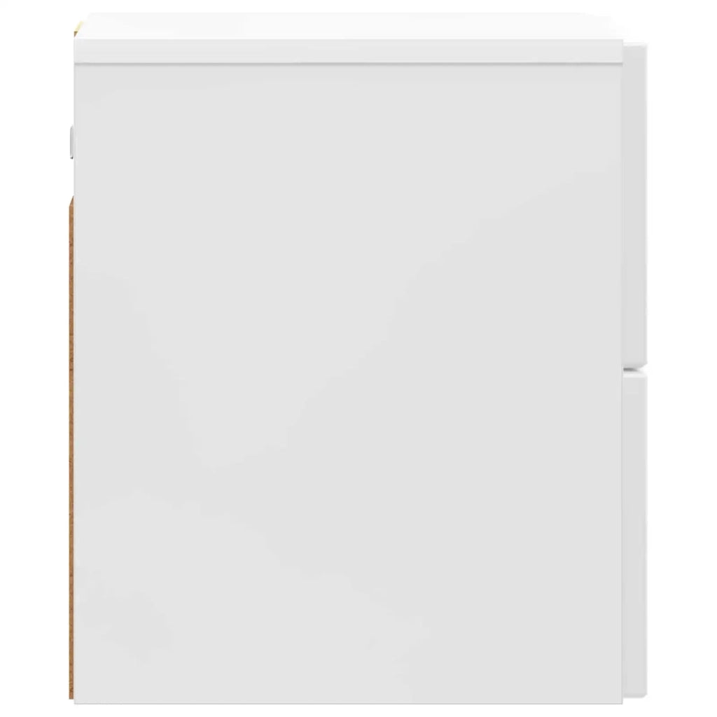 Mobiletto da notte a muro Bianco Lucido 33 x 34,5 x 40 cm 898473