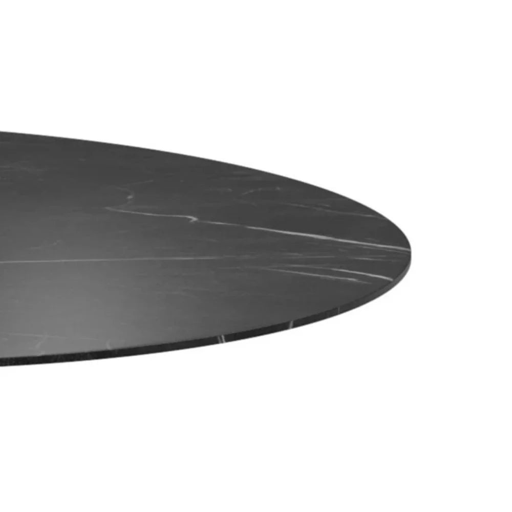 Tavolo da pranzo fisso in ceramica effetto marmo nero Circe 100x100 cm fino a 4 posti | Duzzle