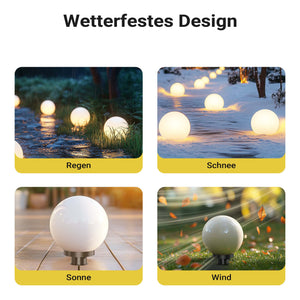 Sfera luminosa per esterno Ø30 cm Lampada da giardino con picchetto IP44 40 W Attacco E-27