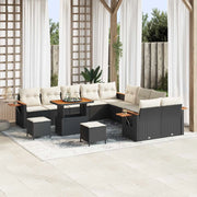 Set Divano da Giardino 13 pcs Nero polyrattan 3363105