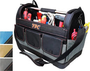 Carriera professionale - Tas da lavoro portatile con base robusta, impermeabile, resistente ai graffi, cinturino con cuscino e manico metallico, grigio/nero, 45 x 35 x 23 cm - 20 kg di carico massimo