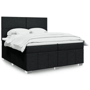 Giroletto a Molle con Materasso Nero 200x200 cm in Tessuto 3294070