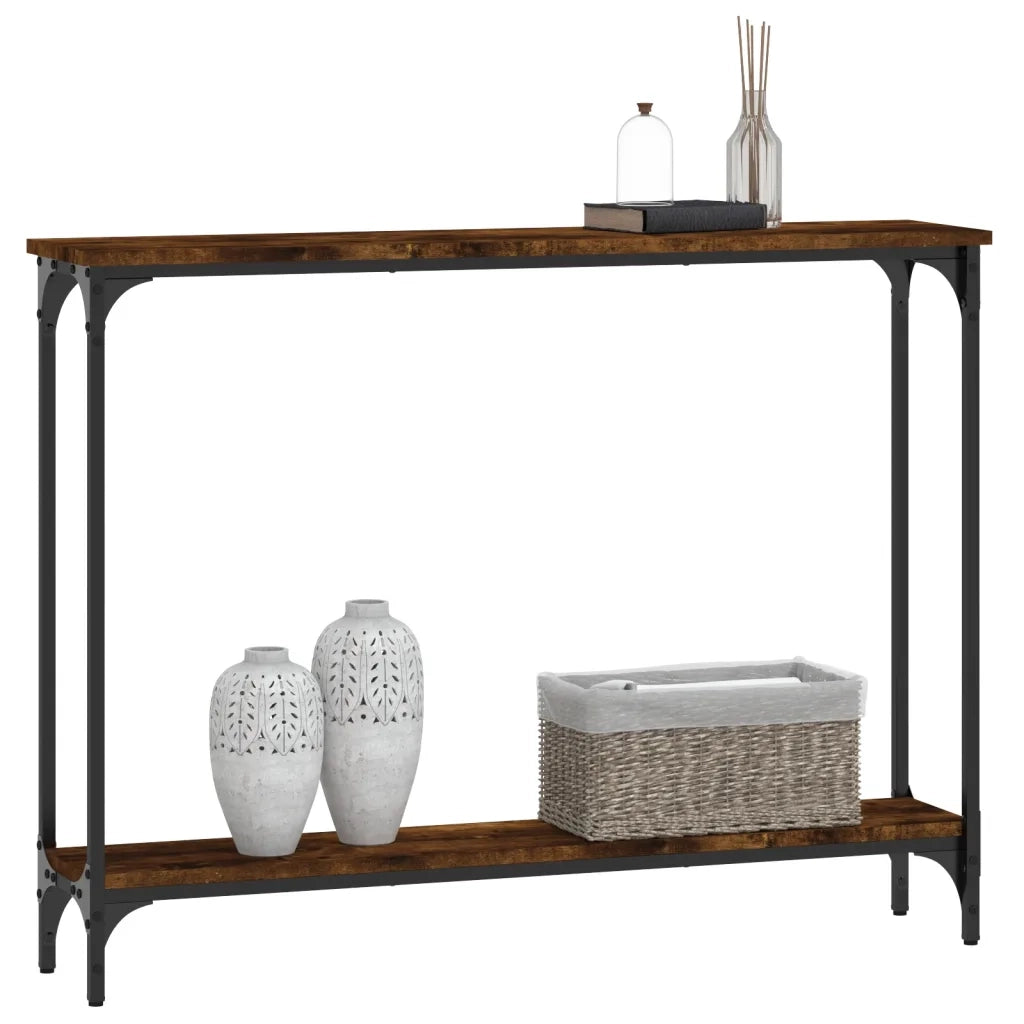 Tavolino Consolle Rovere Fumo 100x22,5x75cm Legno Multistratocod mxl 107265