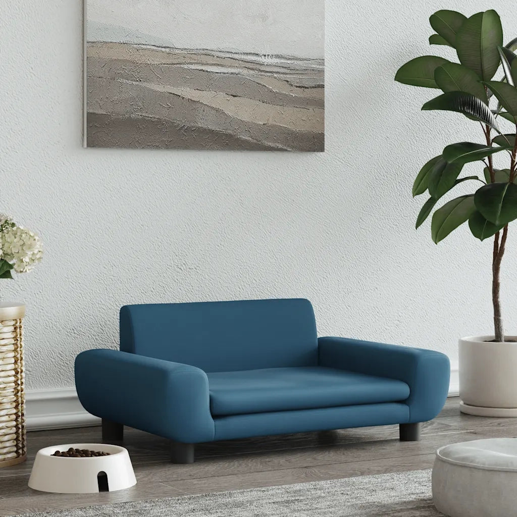 Lettino per Cani Blu 70x45x33 cm in Velluto 171988