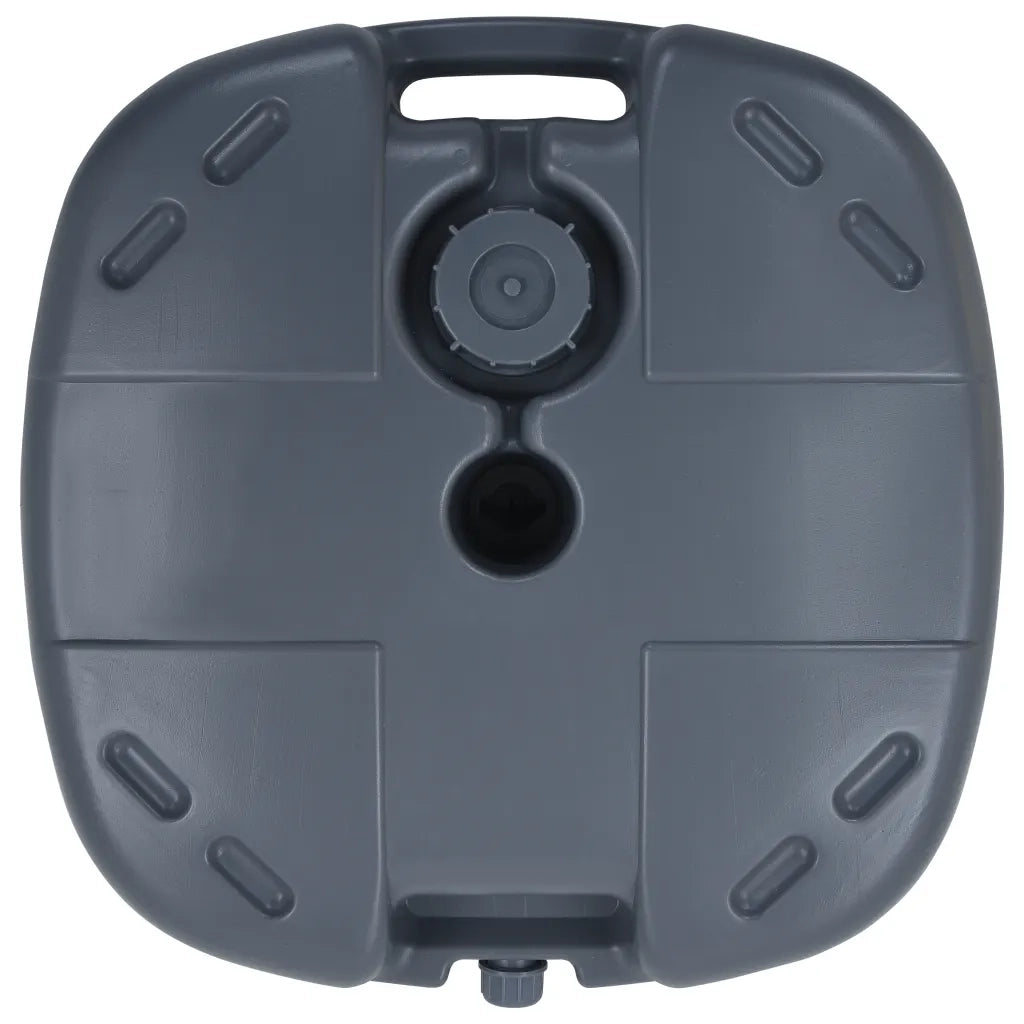 Base Ombrellone Portatile Grigia Riempibile con Sabbia/Acqua 47684