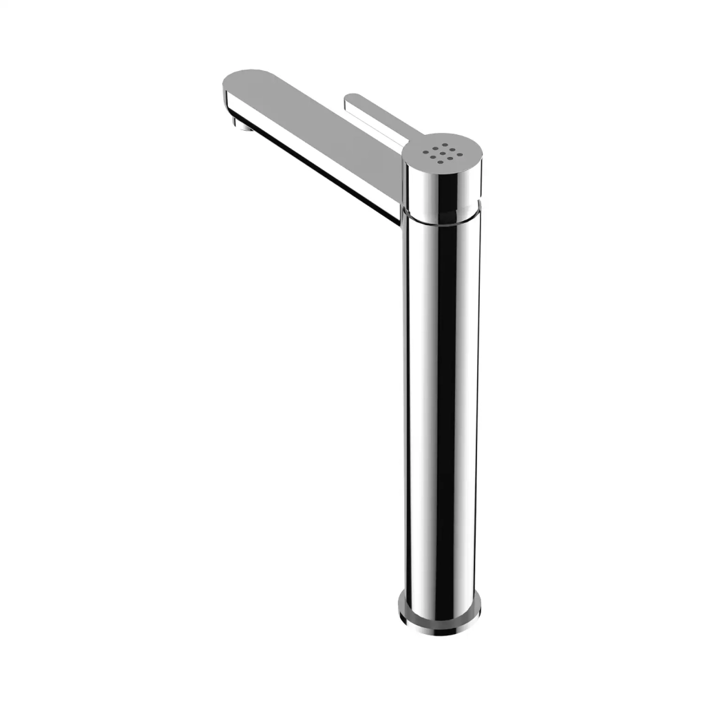 Set miscelatore lavabo alto e bidet senza scarico ed incasso doccia in ottone cromato | Virna