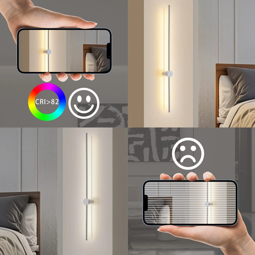 ZMH Applique a LED da interno 100CM lampada da corridoio bianca moderna 3000K per soggiorno