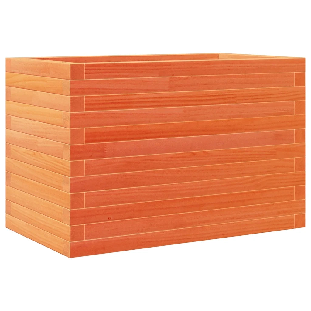 Fioriera | Cassetta per fiori | Vaso Giardino Marrone Cera 70x40x46 cm Legno Massello Pino