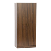 Armadio in legno 1 asta appendiabiti, 2 ante, noce