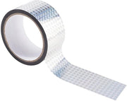 Telaio Riflettente Holografico - 50 metro - Impermeabile e Autoadesivo - Grigio - Per Progetti DIY - Detersivo per Uccelli