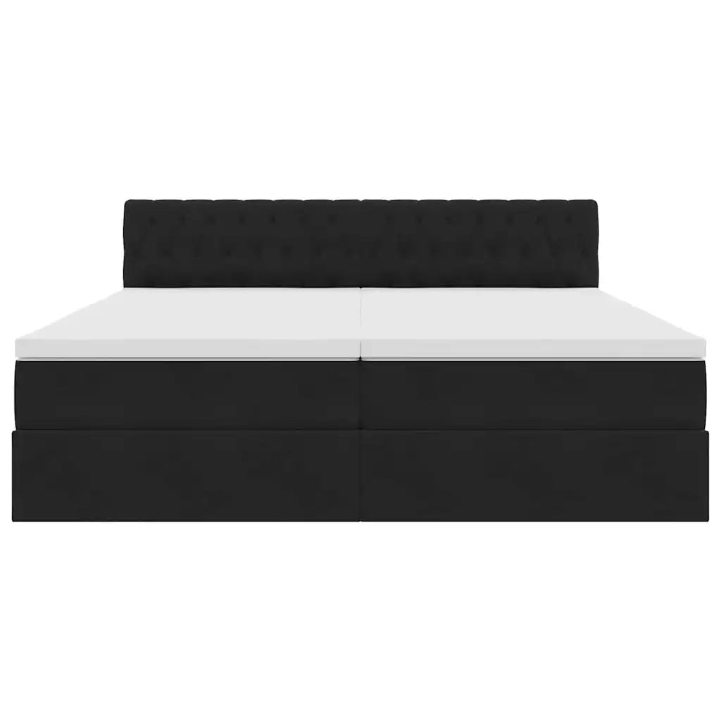 Letto con Contenitore con materasso Nero 90 x 200 cm