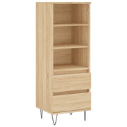 Buffet credenza cassettiera armadio mobile contenitore organizer cucina soggiorno salotto rovere Sonoma alto 40 x 36 x 110 cm legno ingegnerizzato marrone 02_0034058