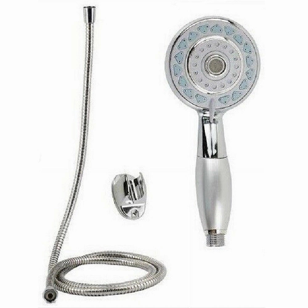 Trade Shop - Kit Doccetta Tonda Doccino Soffione Doccia Con Laccio 1,8mt Staffa 59219 Bagno -