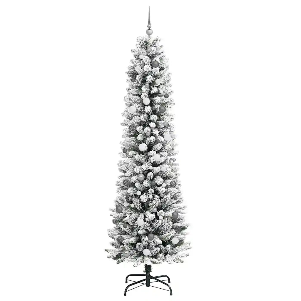 vidaXL Albero di Natale snodato Bianco 240 cm PVC