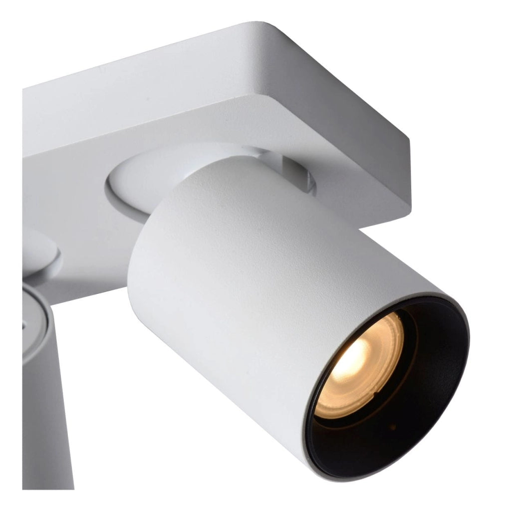 Plafoniera Lucide Nigel bianca 3xGU10 2200K 5W alluminio
