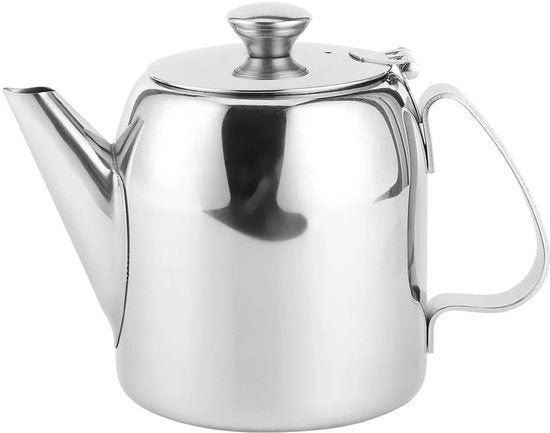 Caffettiera elettrica 500 ml - Acciaio inossidabile - Bocchetta corta - Coperchio semplice - Sicura per alimenti - Progettata per l'igiene
