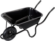 Carrello Metallico 85L - Trolley Pesante con Ruota Pneumatica per Costruzioni e Giardino