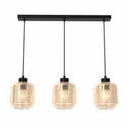 Lampada a sospensione Milagro Sombra MLP8371 3xE27 nera/ambra