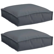Cuscino 2 pz | Cuscini per sedie Antracite 40 x 40 x 8 cm Tessuto Oxford