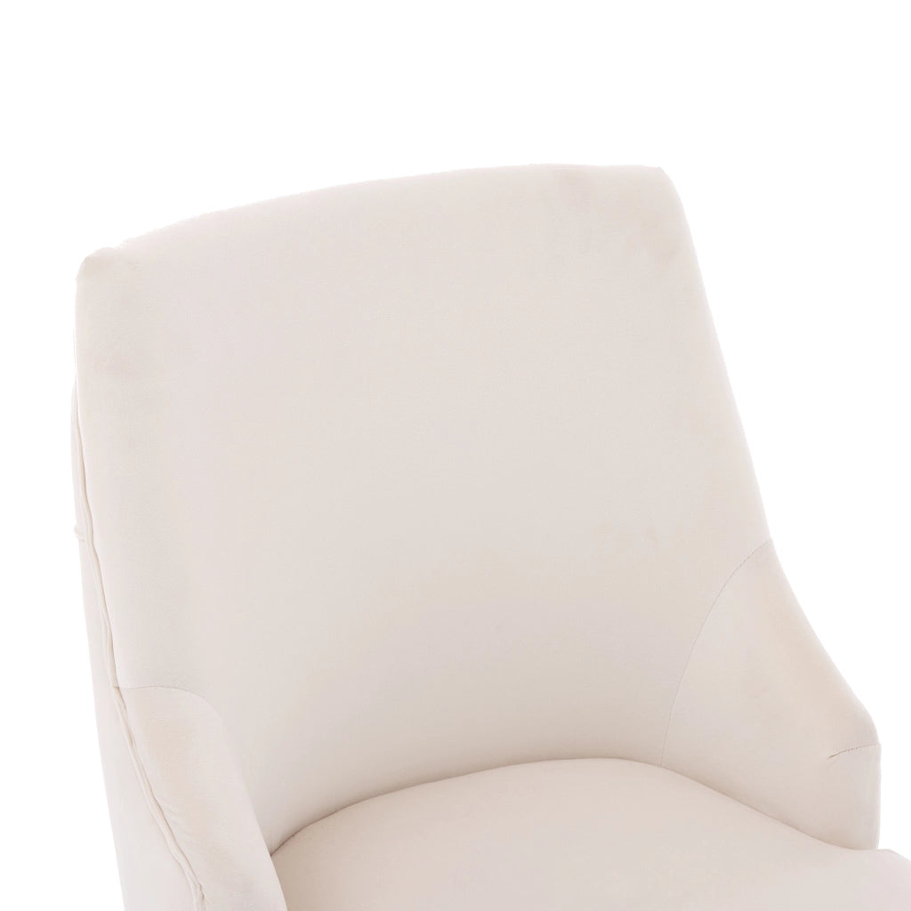 SEDIA Set da 2 pezzi in velluto Beige e oro
